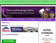 Tablet Screenshot of freetarotcardreadingsonline.com